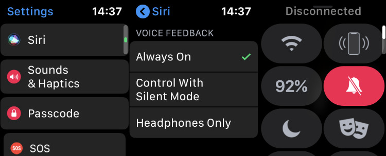 You have to tell the <a href="https://www.ifon.ca//?s=apple+watch" title="Apple Watch" target="_blank" class="auto-link" >Apple Watch</a> that Silent Mode means you don’t want Siri to talk to you.” class=”img-responsive article-image” loading=”lazy”>
</div>
<p><span class="carousel-caption">You have to tell the Apple Observe that Silent Mode indicates you really don’t want Siri to converse to you.</span></p>
</div>
<div class="col-sm-12">
<p>Silent Manner stops alarms sounding. Alternatively than building a sounds, alarms solely tap you on the wrist. </p>
</div>
<div class="col-sm-12">
<p>It also doesn’t avoid Siri from answering you verbally, not without having you having ways to make certain it does. To halt Siri chatting to you, and to have it only talk when Silent Method is off, you have to depart Handle Centre.</p>
</div>
<div class="col-sm-12">
<ul>
<li>Go to Settings</li>
<li>Scroll to <strong>Siri</strong> and tap</li>
<li>Scroll to <strong>Voice Responses</strong></li>
<li>Faucet <strong>Control with Silent Mode</strong></li>
</ul>
</div>
<h3><span id="Controlling_audio">Controlling audio</span></h3>
<div class="col-sm-12">
<p>Even Apple Watches that have speakers will not play new music. It doesn’t subject if the speakers are so loud that it sounds as if Siri is a particular person standing next to you, they will not engage in a note.</p>
</div>
<div class="col-sm-12">
<p>They will, while, route audio to speakers or headphones. If you want to listen to songs, either your own tracks stored on the Check out or streaming Apple New music, you can do it.</p>
</div>
<div class="col-sm-12">
<p>There are two means of getting to this manage and just one motive you should really use the Manage Center alternative. If you really don’t, if you just enjoy songs, then when it starts, you are going to ordinarily get a list of feasible products to stream the audio to.</p>
</div>
<div class="col-sm-12">
<p>It could just participate in out right away on whichever device you utilized last and is close by, although. So to end individuals loud to start with notes of Mahler or Corridor & Oates booming out as a result of your Bluetooth speakers, open up Command Centre ahead of you hit Play.</p>
</div>
<div class="col-sm-12">
<p>Glance for the AirPlay-design icon and tap that. It will checklist previously applied headphones or speakers, and give you the solution to link to a new device.</p>
<div style="clear:both; margin-top:0em; margin-bottom:1em;"><a href="https://www.ifon.ca/setapp-subscription-service-now-includes-ios-apps.html" target="_self" rel="dofollow" class="uc68778bc69c5d84bd449f29c818161b9"><!-- INLINE RELATED POSTS 3/3 //--><style> .uc68778bc69c5d84bd449f29c818161b9 { padding:0px; margin: 0; padding-top:1em!important; padding-bottom:1em!important; width:100%; display: block; font-weight:bold; background-color:inherit; border:0!important; border-left:4px solid inherit!important; text-decoration:none; } .uc68778bc69c5d84bd449f29c818161b9:active, .uc68778bc69c5d84bd449f29c818161b9:hover { opacity: 1; transition: opacity 250ms; webkit-transition: opacity 250ms; text-decoration:none; } .uc68778bc69c5d84bd449f29c818161b9 { transition: background-color 250ms; webkit-transition: background-color 250ms; opacity: 1; transition: opacity 250ms; webkit-transition: opacity 250ms; } .uc68778bc69c5d84bd449f29c818161b9 .ctaText { font-weight:bold; color:#D35400; text-decoration:none; font-size: 16px; } .uc68778bc69c5d84bd449f29c818161b9 .postTitle { color:#2980B9; text-decoration: underline!important; font-size: 16px; } .uc68778bc69c5d84bd449f29c818161b9:hover .postTitle { text-decoration: underline!important; } </style><div style="padding-left:1em; padding-right:1em;"><span class="ctaText">Psssssst :</span>  <span class="postTitle">Setapp subscription service now includes iOS apps</span></div></a></div></div>
<div class="col-sm-12">
<p>It will also give you the solution to pick the Apple Enjoy. Considering that the Look at just won’t perform any songs, that’s like picking out to de-select everything else.</p>
</div>
<h3><span id="Enabling_functions_like_walkie-talkie_or_drinking_water_lock">Enabling functions like walkie-talkie or drinking water lock</span></h3>
<div class="col-sm-12">
<p>Even if you are a supporter of Walkie-Talkie and the skill for individuals to interrupt you at any time with a voice message, there are times when you don’t want it. Open up Control Center, swipe to the Walkie-Talkie icon and faucet to turn it off.</p>
</div>
<div class="col-sm-12">
<p>The button is yellow when it is really on and black when it is really off. It does show a message stating “Walkie-Talkie Accessible,” but only at the top rated of the record. By default, this manage is at the bottom so you cannot see that textual content —  unless of course you customise the format.</p>
</div>
<div class="col-sm-12">
<div class="align-center"><img src="https://ifon.ca/wp-content/uploads/2020/08/36994-69393-888-One-or-two-tap-controls-xl.jpg" alt=